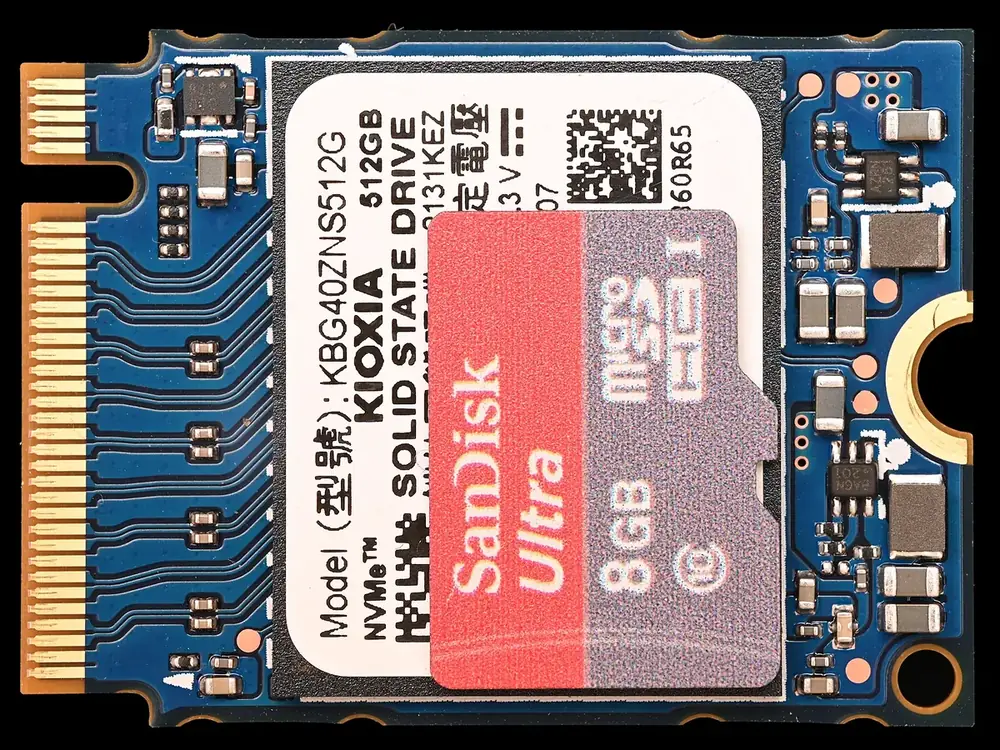 A small M.2 NVMe solid-state drive used for laptop upgrades