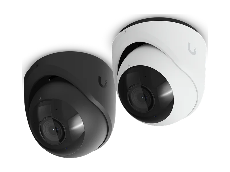 Ubiquiti UniFi G6 Turret security cameras in black and white